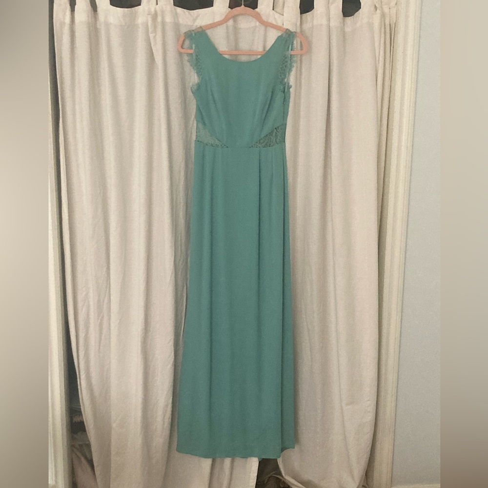 BCBG maxi sheath dress with lace cutouts size 4